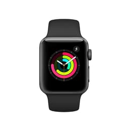 Apple Watch (Series 3) 2017 GPS 38 mm - Alumiini Tähtiharmaa - Sport band Musta