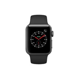 Apple Watch (Series 3) 2017 GPS 38 mm - Alumiini Tähtiharmaa - Sport band Musta