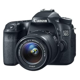 Yksisilmäinen peiliheijastuskamera EOS 70D - Musta + Canon Canon Zoom Lens EF-S 18-55mm f/3.5 - 5.6 IS STM f/3.5-5.6 IS STM