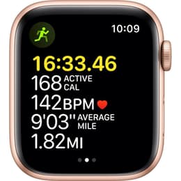 Apple Watch (Series SE) 2020 GPS 44 mm - Alumiini Kulta - Sport band Tähti­valkea