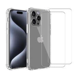 Kuori iPhone 16 Pro Max ja 2 suojakalvo - TPU - Läpinäkyvä