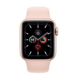 Apple Watch (Series 6) 2020 GPS 44 mm - Ruostumaton teräs Ruusukulta - Sport loop Pinkki
