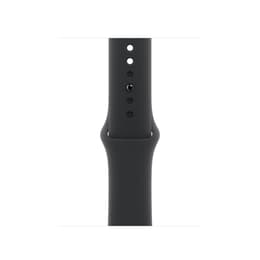 Apple Watch Series 9 (2023) GPS + Cellular 41 mm - Ruostumaton teräs Hopea - Sport band Musta