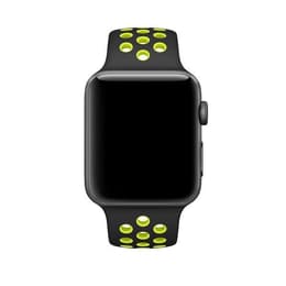 Apple Watch (Series 1) 2016 GPS 42 mm - Alumiini Tähtiharmaa - Nike Sport band Musta/Volt