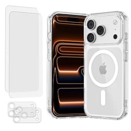 Kuori Phone 17 Pro Max ja 2 suojakalvo - TPU - Läpinäkyvä