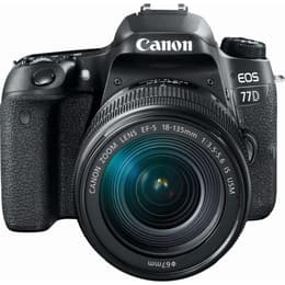 Yksisilmäinen peiliheijastuskamera EOS 77D - Musta + Canon EF-S 18-135mm f/3.5-5.6 IS USM f/3.5-5.6