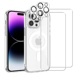 Kuori iPhone 14 Pro Max ja 2 suojakalvo - TPU - Läpinäkyvä