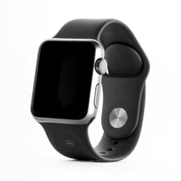 Apple Watch (Series 1) 42 mm - Alumiini Hopea - Sport loop Musta