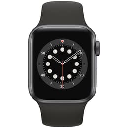 Apple Watch (Series 6) 2020 GPS 44 mm - Alumiini Tähtiharmaa - Sport loop Musta