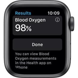Apple Watch Series 6 (2020) GPS 44 mm - Alumiini Tähtiharmaa - Sport band Musta
