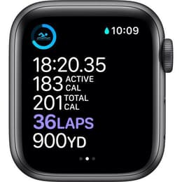 Apple Watch Series 6 (2020) GPS 44 mm - Alumiini Tähtiharmaa - Sport band Musta