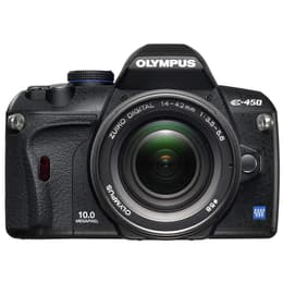 Yksisilmäinen peiliheijastuskamera E-450 - Musta + Olympus M.Zuiko Digital ED 14-42mm f/3.5-5.6 EZ + M.Zuiko Digital ED 40-150mm f/4-5.6 R f/3.5-5.6 + f/4-5.6