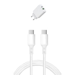 Kaapeli ja Wall Plugi (USB-C + USB-C) 25W - WTK