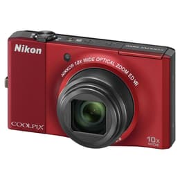 Kompaktikamera Coolpix S8000 - Punainen + Nikon Nikon Nikkor Wide Optical Zoom ED VR 30-300 mm f/3.5-5.6 f/3.5-5.6