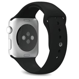 Apple Watch (Series SE) 2020 GPS 40 mm - Alumiini Hopea - Sport band Musta