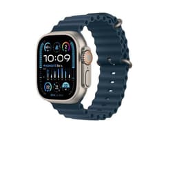 Apple Watch (Ultra) 2023 GPS + Cellular 49 mm - Titaani Harmaa - Ocean-ranneke Sininen