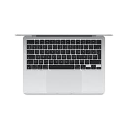 MacBook Air 13" (2024) - Applen M3 ‑siru jossa on 8-ytiminen prosessori ja 8-ytiminen näytönohjain - 8GB RAM - SSD 256GB - Tavallinen näyttö - AZERTY - Ranska