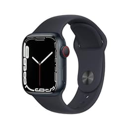 Apple Watch (Series 7) 2021 GPS + Cellular 41 mm - Alumiini Musta - Sport band Musta