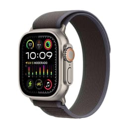Apple Watch (Ultra) 2023 GPS + Cellular 49 mm - Titaani Harmaa - Trail‑ranneke Musta