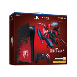 PlayStation 5 825GB - Punainen - Rajoitettu erä Marvel's Spider-Man 2 + Spider-Man 2