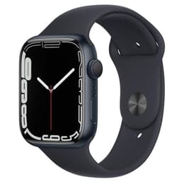 Apple Watch (Series 7) 2021 GPS 45 mm - Alumiini Musta - Sport band Musta