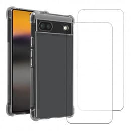 Kuori Google Pixel 6a ja 2 suojakalvo - TPU - Läpinäkyvä