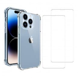 Kuori iPhone 14 Pro ja 2 suojakalvo - TPU - Läpinäkyvä