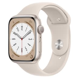 Apple Watch (Series 8) 2022 GPS 45 mm - Alumiini Beige - Milanese loop Goud