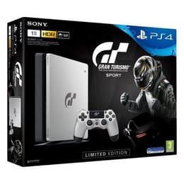 PlayStation 4 Slim 1000GB - Valkoinen - Rajoitettu erä Gran Turismo Sport