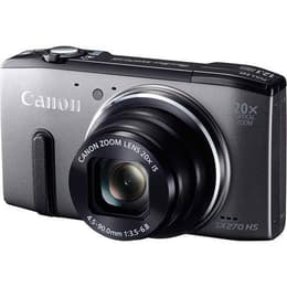 Kompaktikamera PowerShot SX270 HS - Harmaa/Musta + Canon 20X IS Zoom Lens f/3.5-6.8