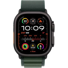 Apple Watch Ultra 2 (2024) GPS + Cellular 49 mm - Titaani Musta- Alpine-ranneke Vihreä