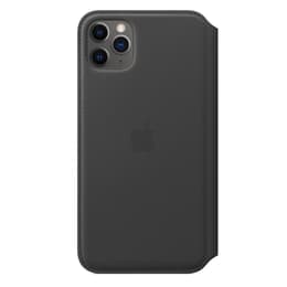 Apple Folio Kuori iPhone 11 Pro Max - Nahka Musta