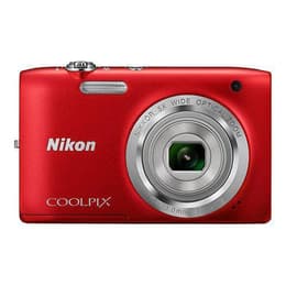 Kompaktikamera Coolpix S2900 - Punainen + Nikon Nikkor 5x Wide Optical Zoom 4.6-23mm f/3.2-6.5 f/3.2-6.5