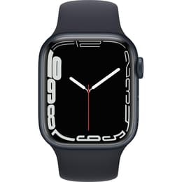Apple Watch (Series 7) 2021 GPS 41 mm - Alumiini Musta - Sport band Musta
