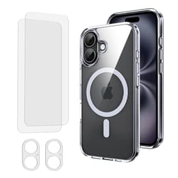 Kuori Phone 16 ja 2 suojakalvo - TPU - Läpinäkyvä