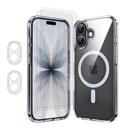 Kuori iPhone 17 ja 2 suojakalvo - TPU - Läpinäkyvä