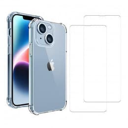 Kuori iPhone 14 ja 2 suojakalvo - TPU - Läpinäkyvä