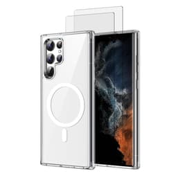 Kuori Galaxy S22 Ultra ja 2 suojakalvo - TPU - Läpinäkyvä