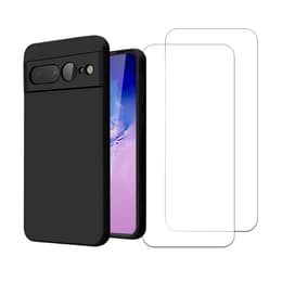 Kuori Google Pixel 7 Pro ja 2 suojakalvo - Silikoni - Musta