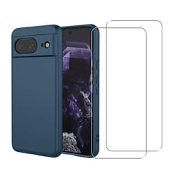 Kuori Google Pixel 8 ja 2 suojakalvo - Silikoni - Sininen