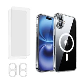 Kuori iPhone 16 Plus ja 2 suojakalvo - TPU - Läpinäkyvä
