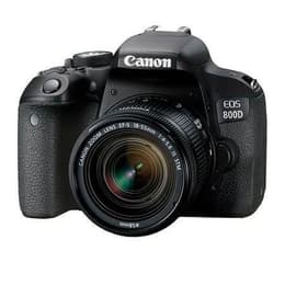 Yksisilmäinen peiliheijastuskamera EOS 800D - Musta + Canon Canon EF-S 18-55 mm f/4-5.6 IS STM f/4-5.6