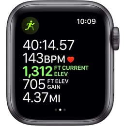 Apple Watch (Series 5) 2019 GPS + Cellular 40 mm - Ruostumaton teräs Avaruusmusta (Space black) - Sport band Musta