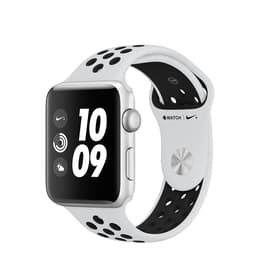 Apple Watch (Series 3) 2017 GPS 42 mm - Alumiini Hopea - Sport Nike Wit