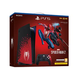 PlayStation 5 825GB - Punainen - Rajoitettu erä Marvel's Spider-man 2 + Spider-Man 2