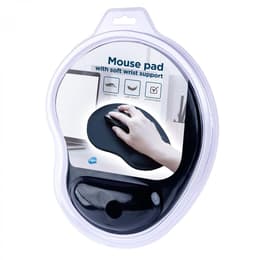 Simpletek Mouse pad with soft wrist support - Black - Ergonomic, Soft touch, Comfortable Hiiri