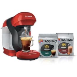 Espresso- kahvinkeitinyhdistelmäl Machine a Cafe 1 machine a multi-boissons Tassimo BOSCH - STYLE TAS1103 rouge + 2 packs de T- Discs - 0,7 l L - Punainen