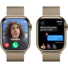 Apple Watch Series 9 (2023) GPS + Cellular 45 mm - Ruostumaton teräs Kulta