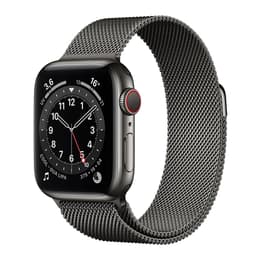 Apple Watch Series 6 (2020) GPS + Cellular 40 mm - Titaani Avaruusmusta (Space black) - Sport band Musta