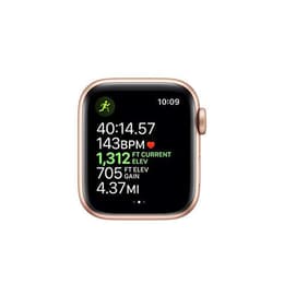 Apple Watch (Series 4) 2018 GPS 40 mm - Alumiini Kulta - Sport loop Musta